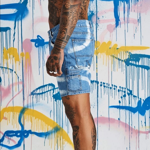 π΄ππ΄PALM TREE DYE DENIM JACKET & SHORTS - Picture 6 of 8